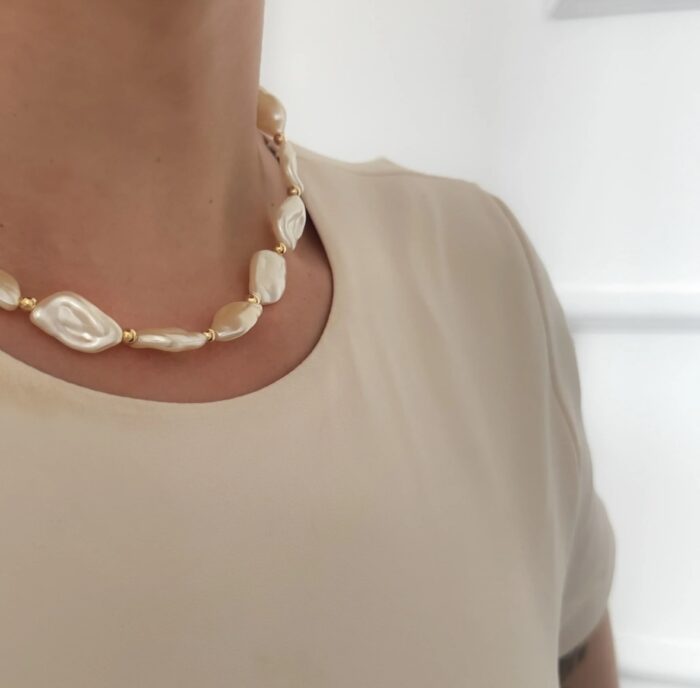 Choker pérola irregular - Imagem 2