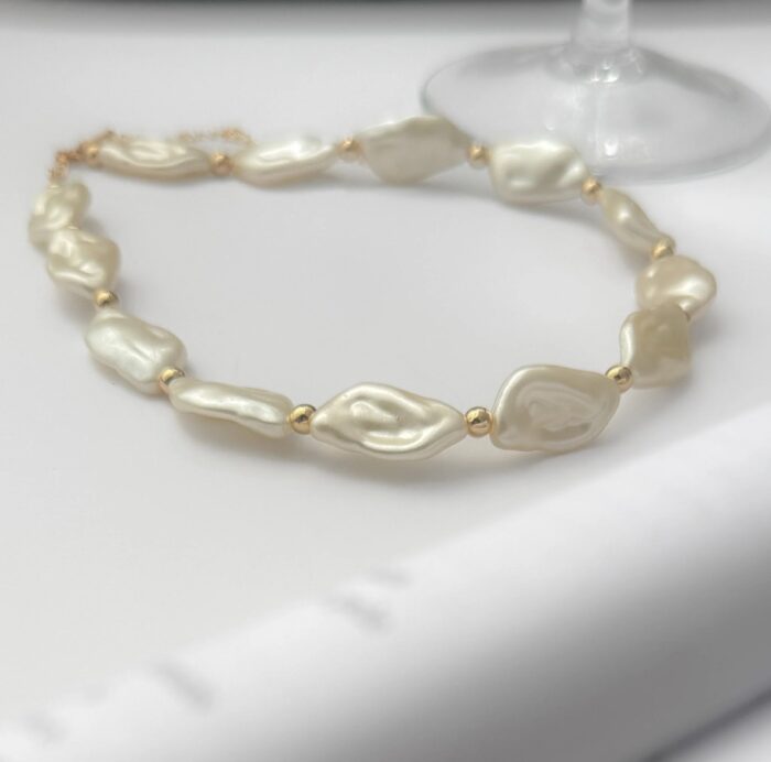 Choker pérola irregular
