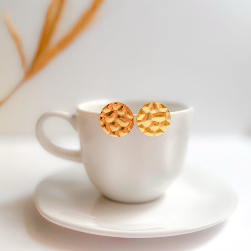 Brinco botão Patrícia - Coleção amor de mãe