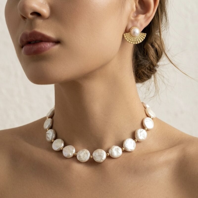 Choker pérola disforme