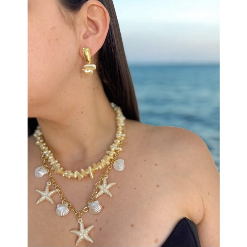 Colar fundo do mar pérola (não acompanha choker)