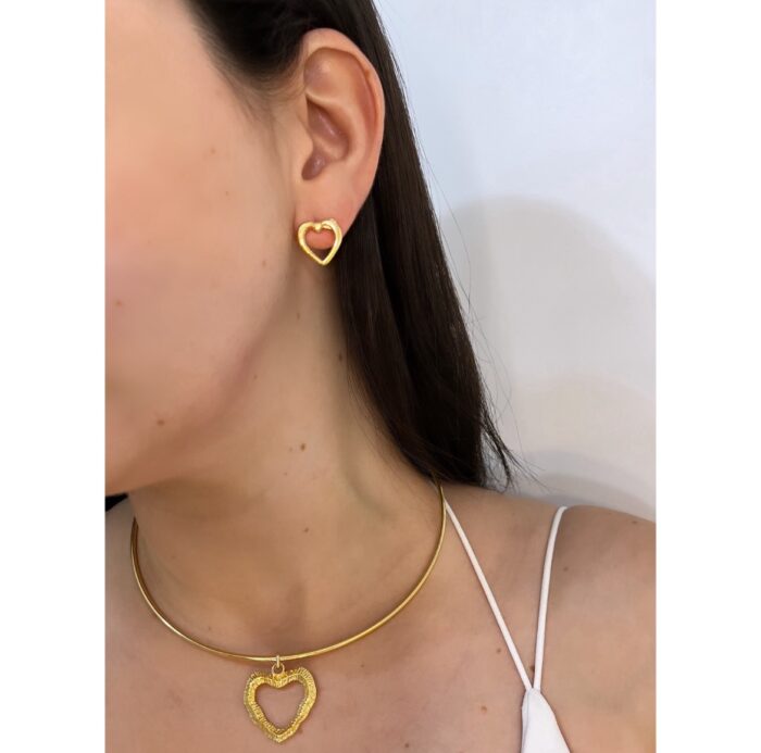 Choker aro coração vazado - Coleção Celebrar