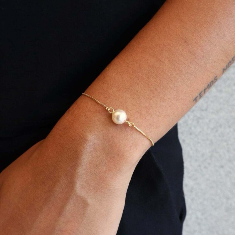 Pulseira regulável pérola