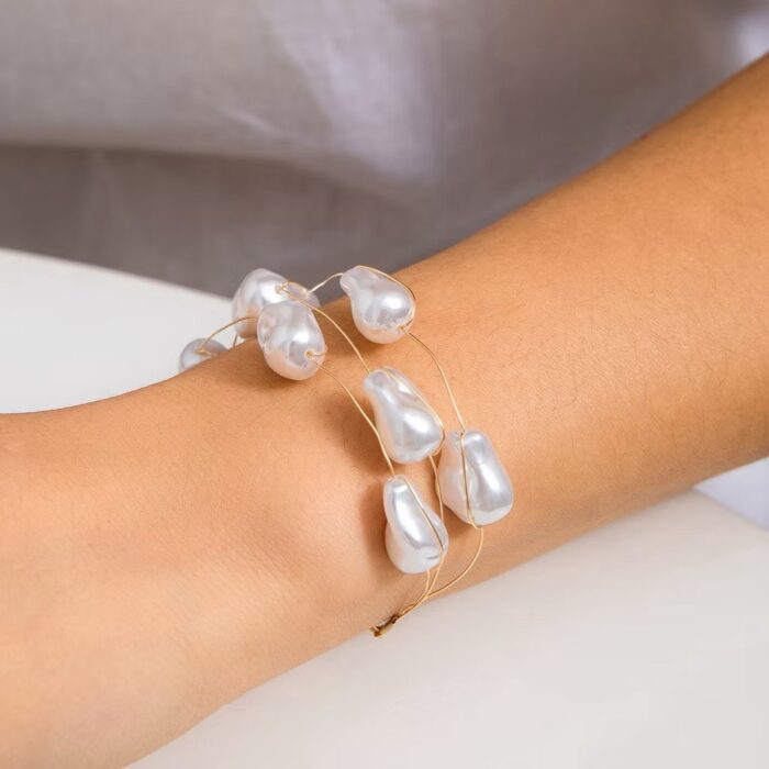 Pulseira pérola disforme 4 voltas - Imagem 2