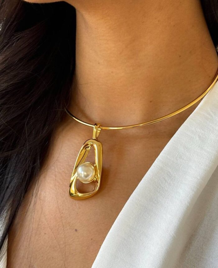 Choker aro com pérola - Imagem 4