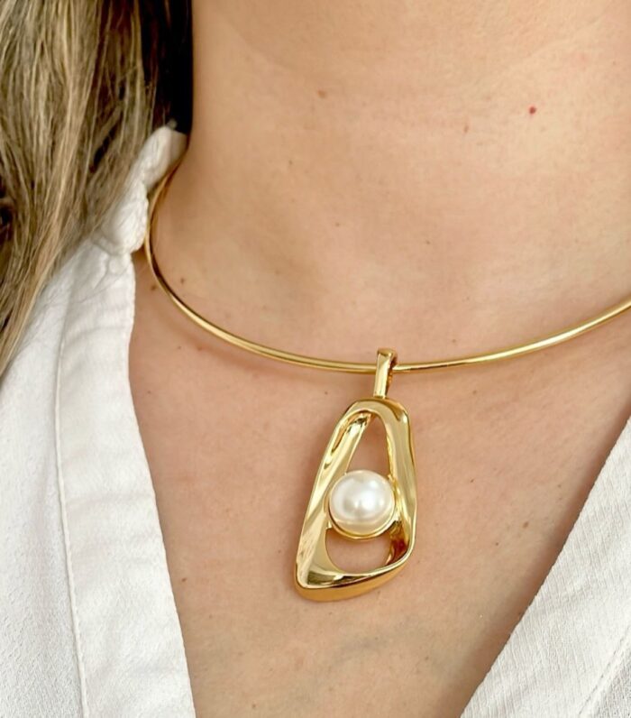 Choker aro com pérola - Imagem 3