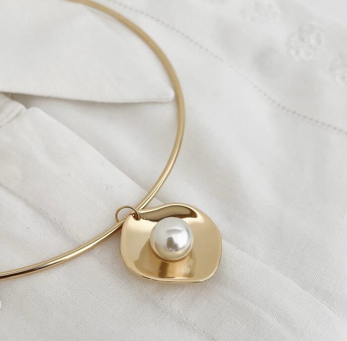 Choker aro pérola