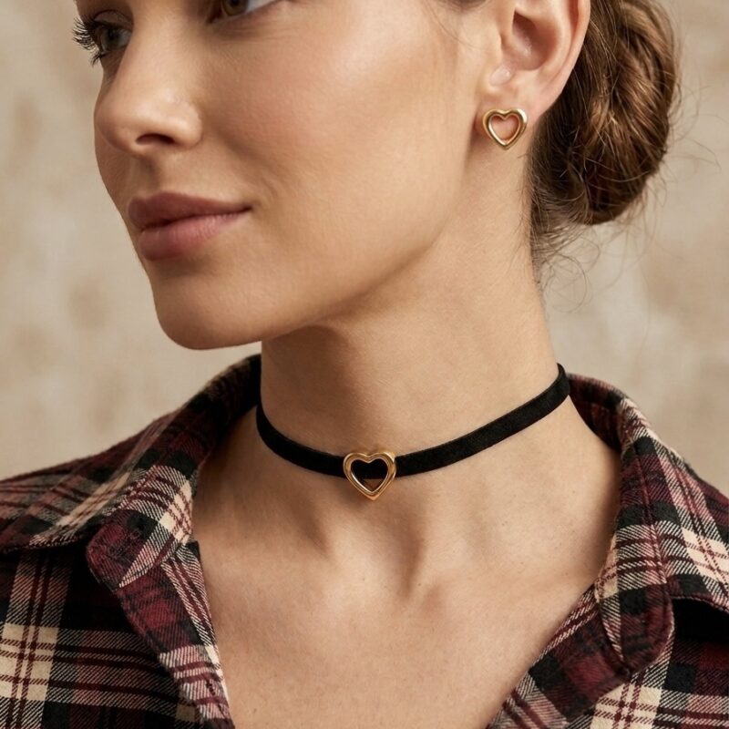 Choker courinho preto comncoração