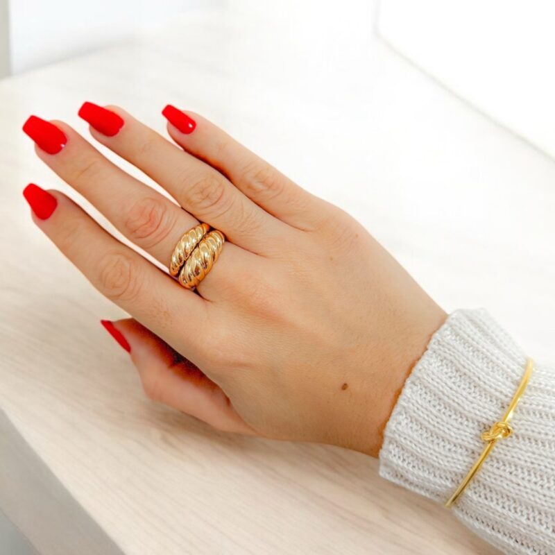 Anel croissant duplo (por numeração)