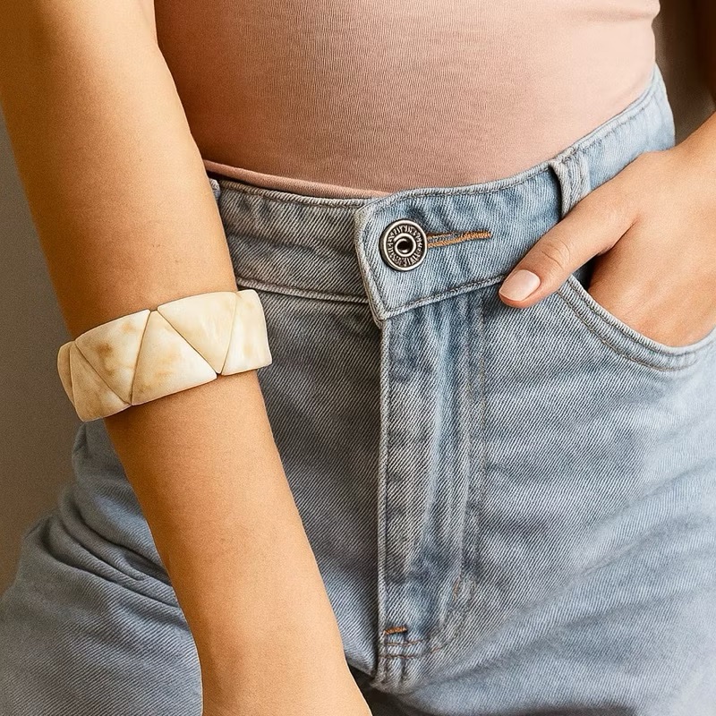 Bracelete mesclado triangular