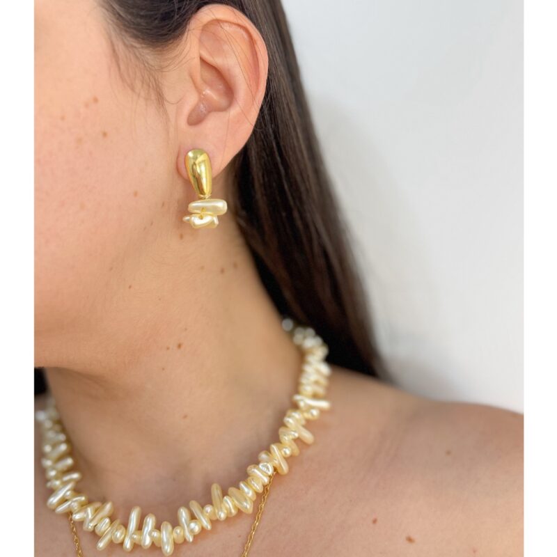 Brinco cascalho P pérola