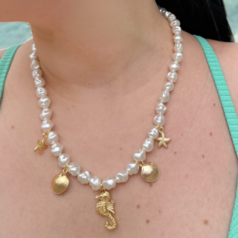 Colar fundo do mar pérola orgânica