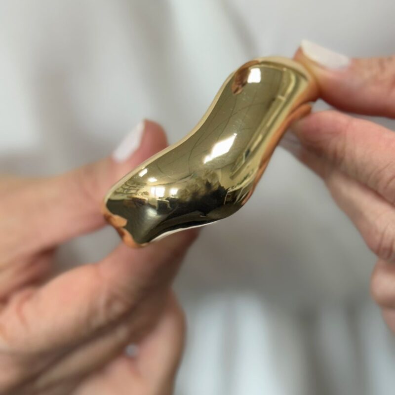 Bracelete ondulado M dourado liso