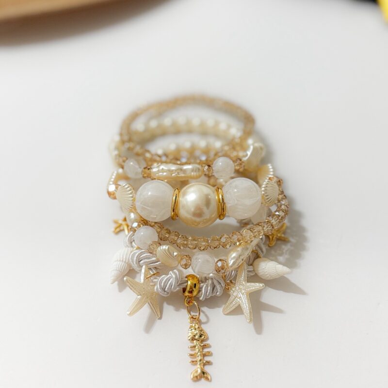 Mix 6 pulseiras verão branca