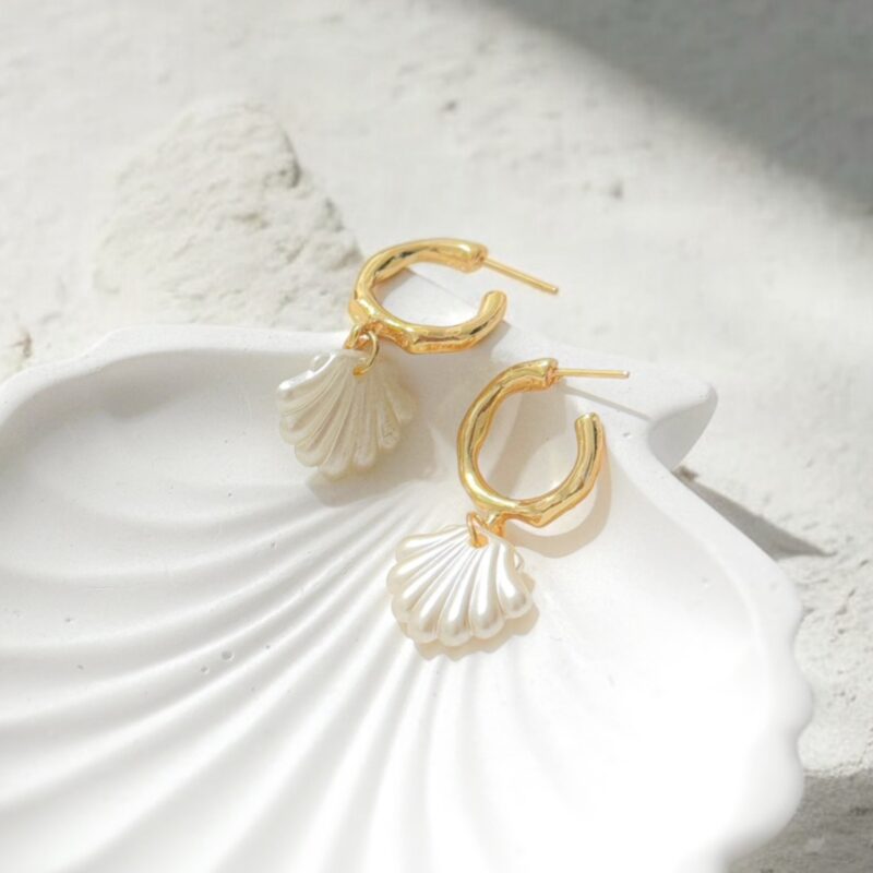 Argola concha pérola