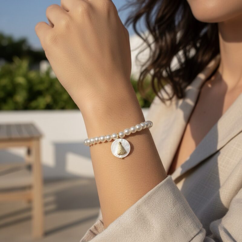 Pulseira madrepérola nossa senhora aparecida