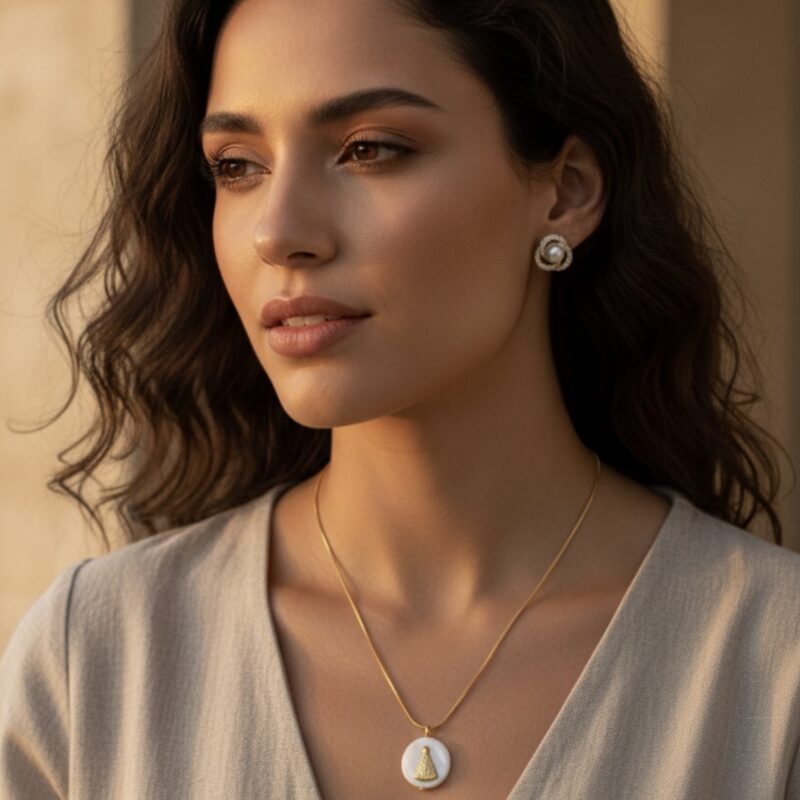 Colar madrepérola nossa senhora aparecida